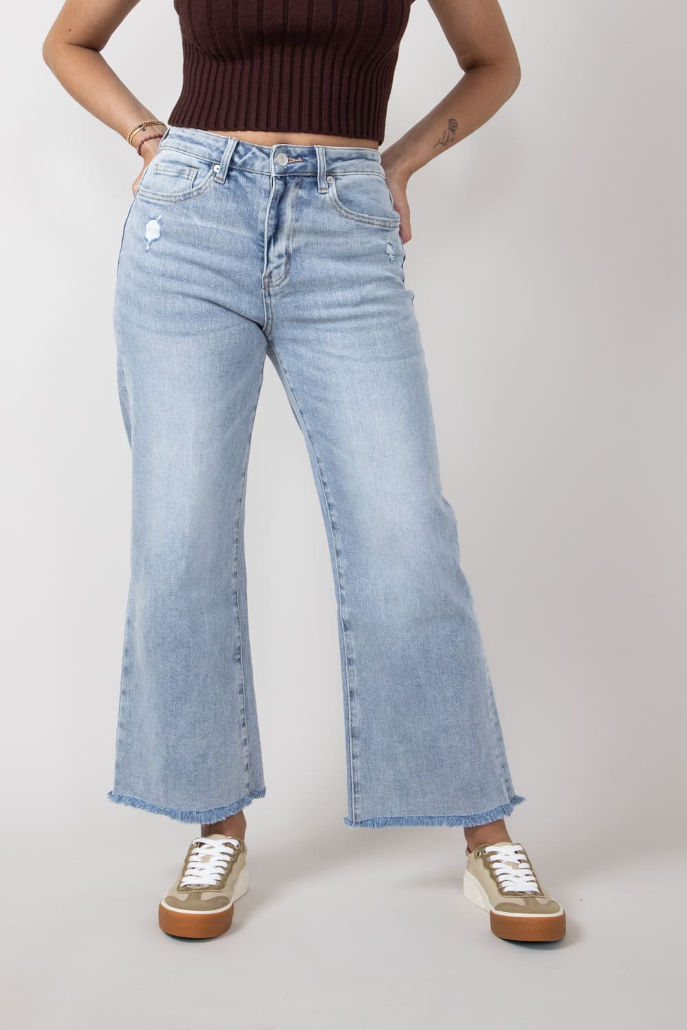 Mica High Wash Clean Wide Leg Jeans for Women