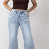 Mica High Wash Clean Wide Leg Jeans for Women