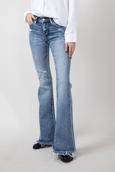 Mica Mid Rise Super Flare Jeans for Women