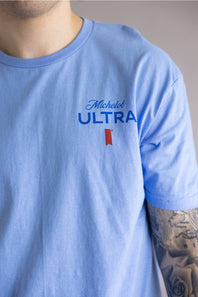 Michelob Ultra First Round T-Shirt for Men in Carolina Blue