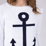 Miracle Anchor Lightweight Sweater for Women in Ivory