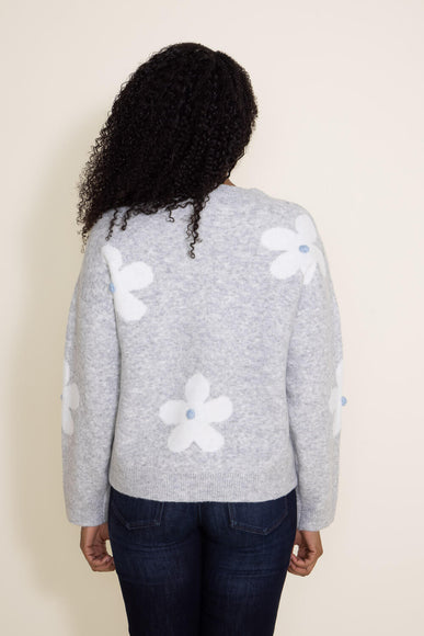 Miracle Clothing Flower Sweater for Women in Grey