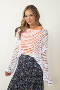 Miracle Crochet Sweater for Women in White