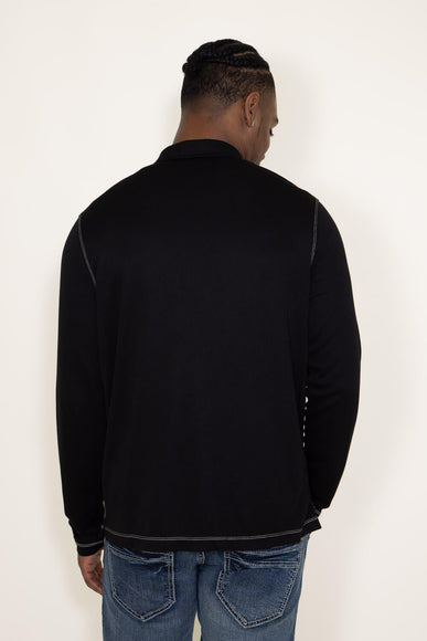 Lightweight 1/4 Zip for Men in Black