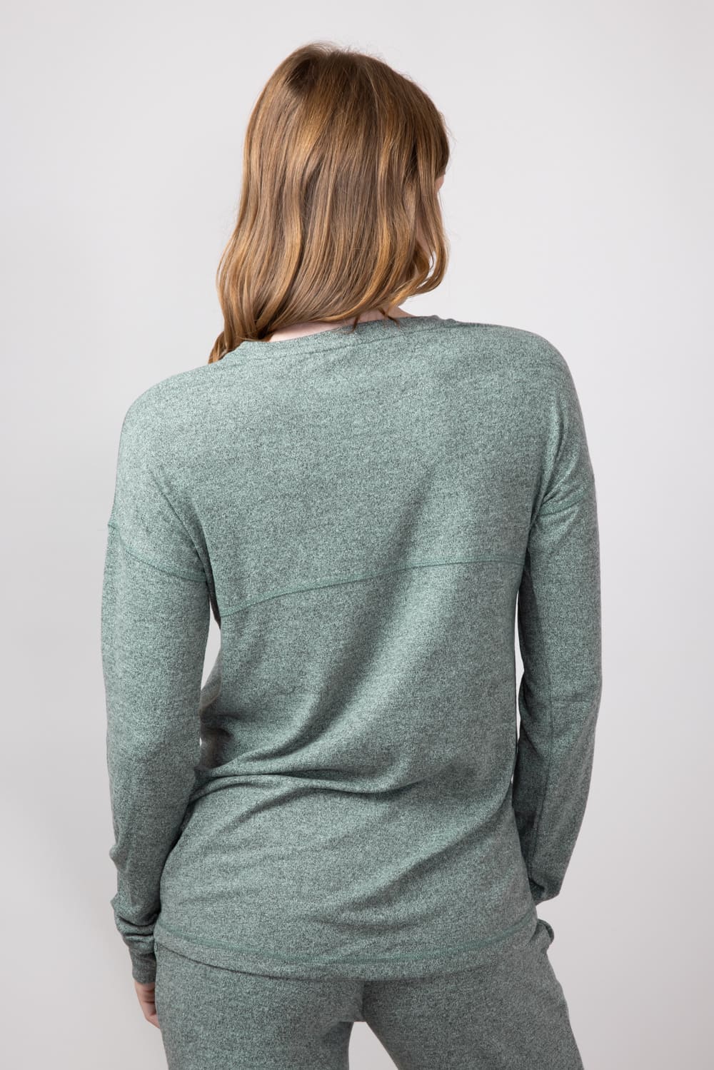 Mono B Hatchi Brushed Crewneck for Women in Dark Olive | KT