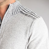 North River 1/4 Zip Neck Chenille Sweater for Men in Grey