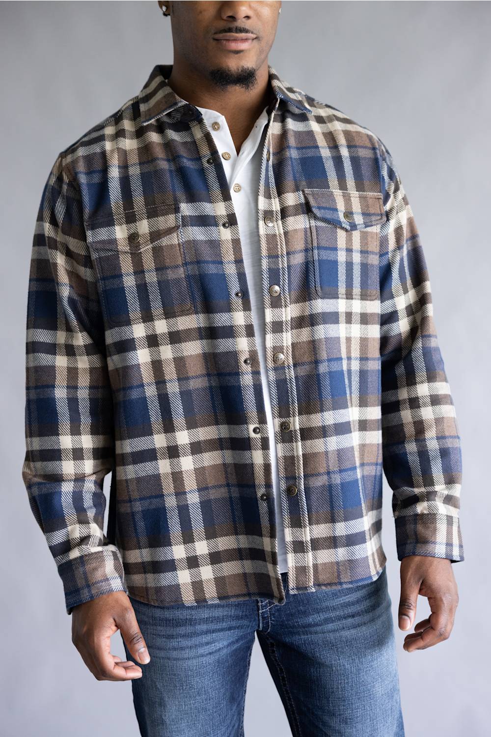 North River Twill Shacket for Men in Barn | NRM8078-BARN
