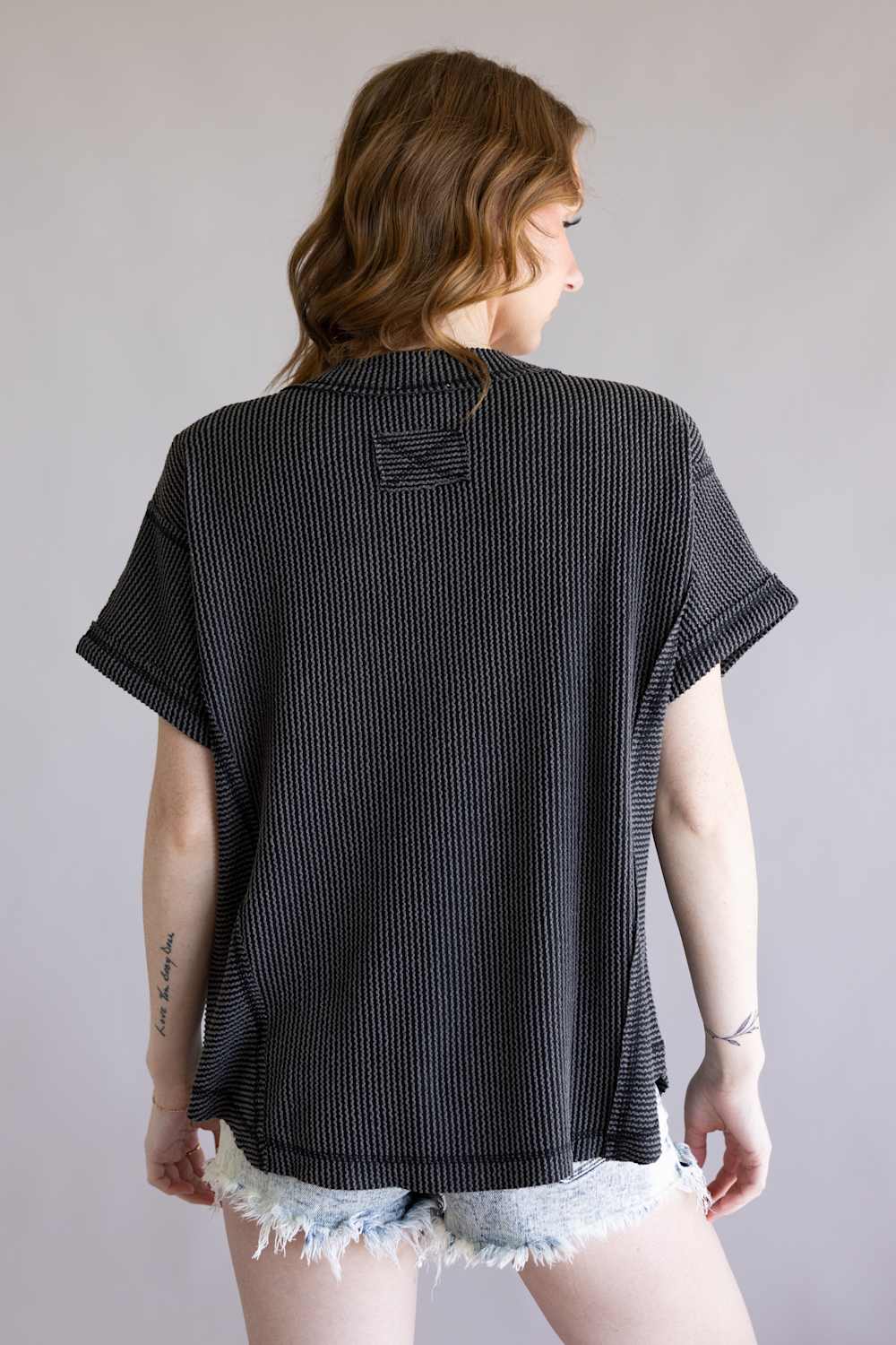 Urban Rib Top for Women in Charcoal