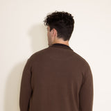 North River Zip Neck Reversible Sweater for Men in Brown