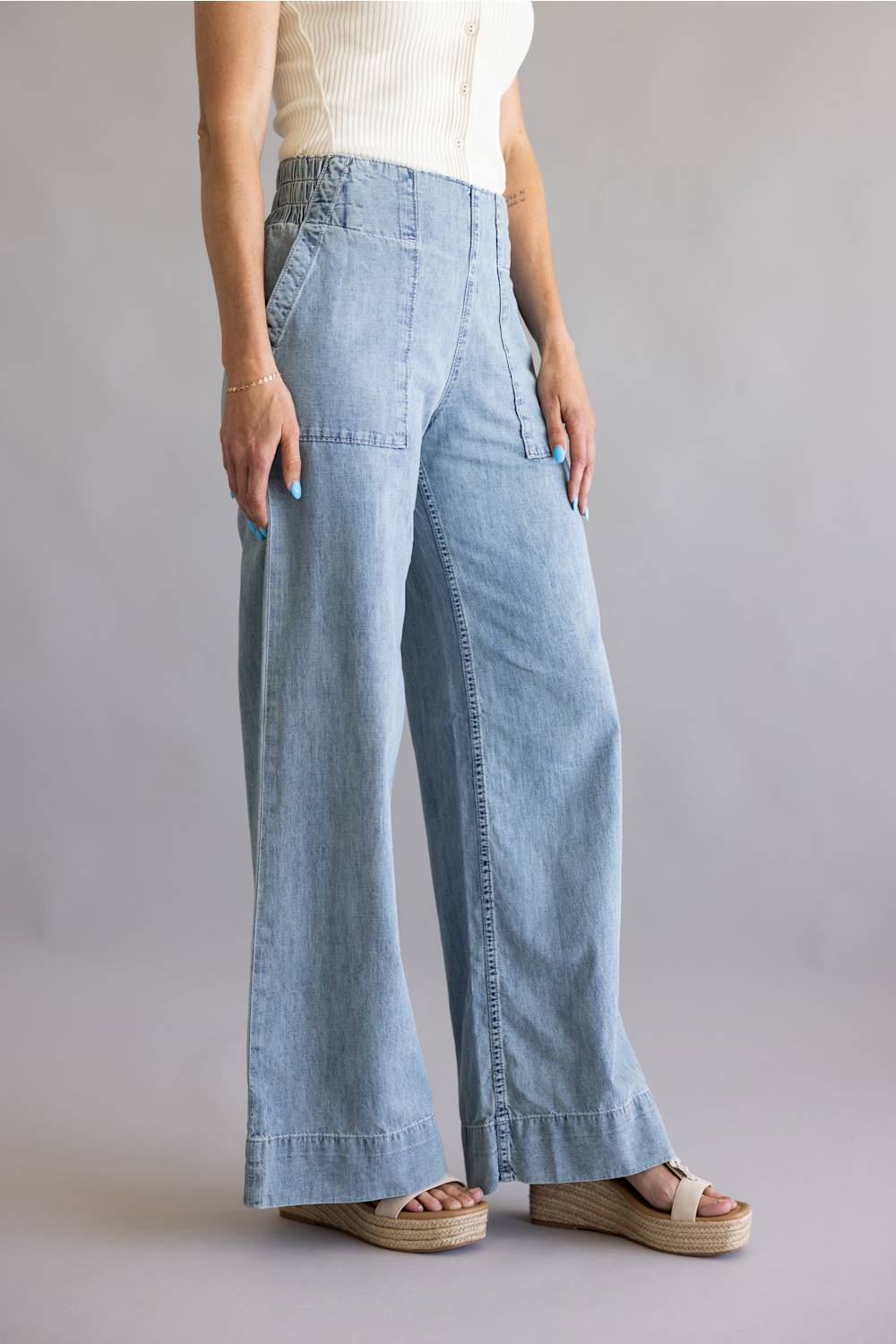 Free People We The Free Breezy Denim Pull-On Jeans for Women