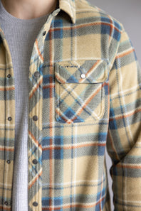 O’Neill Youth Glacier Super Fleece Plaid Shacket for Men in Twill