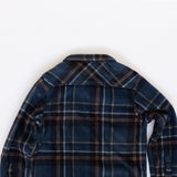 O’Neill Youth Glacier Super Fleece Plaid Shacket for Boys in Midnight Navy