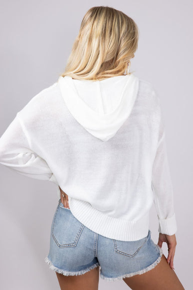 Ocean Drive Michigan Hoodie Sweater for Women in White