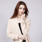Honeycomb Stitch Cardigan for Women in Heather Oat