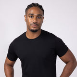 Basic Crewneck Tee for Men in True Black