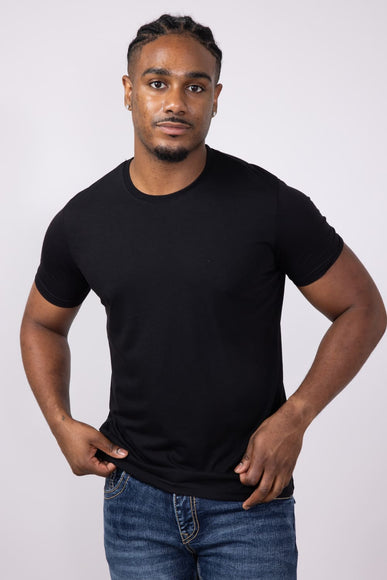 Basic Crewneck Tee for Men in True Black