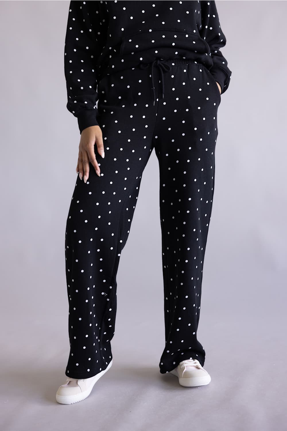 Reflex Jeans Polka Dot Print Straight Leg Pant
