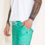 Party Pants Solid Sport Shorts for Men in Teal 