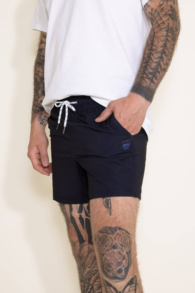 Party Pants Solid Sport Shorts for Men in Black