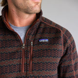 Patagonia Men’s Better Sweater Quarter Zip in Brown Pattern