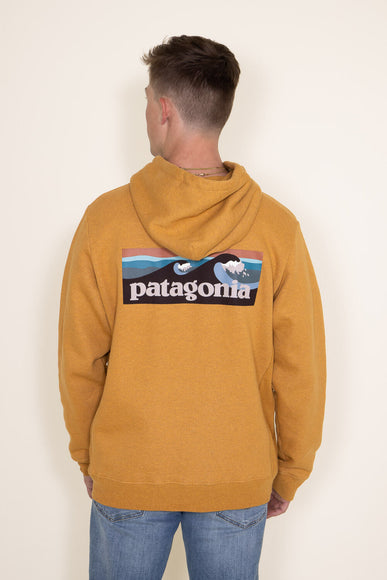 Patagonia Men’s Boardshort Logo Uprisal Hoodie in Mango Yellow 