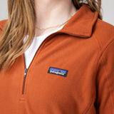 Patagonia Women's Micro D ¼ Zip Fleece in Burnished Red