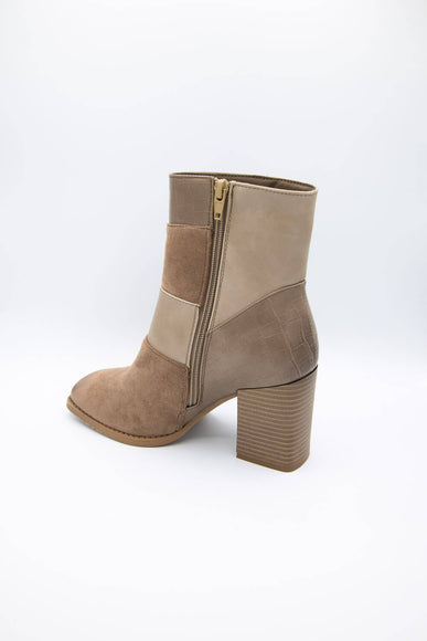 Pierre Dumas Cammy Patch Booties for Women in Taupe