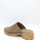 Pierre Dumas Jeda Heeled Clogs for Women in Taupe