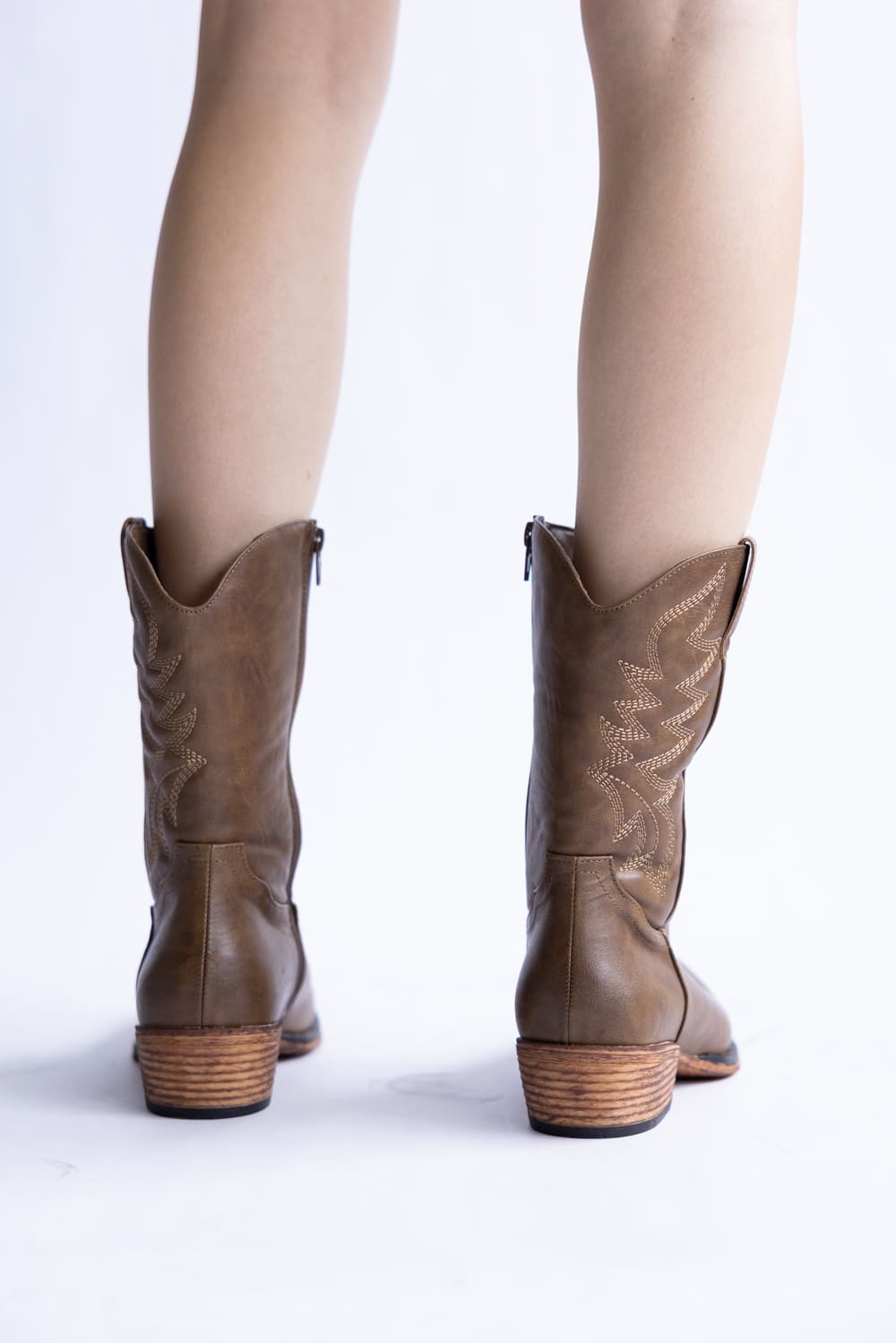 Pierre Dumas Kaylee Western Booties for Women in Mocha