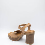 Pierre Dumas Vikki Platform Wood Heels for Women in Nude