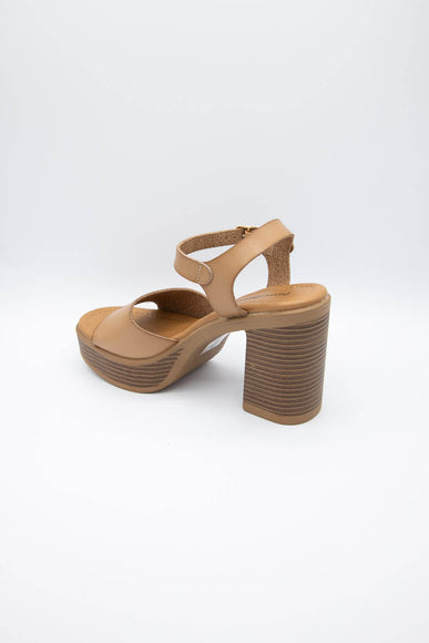 Pierre Dumas Vikki Platform Wood Heels for Women in Nude