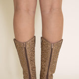 Pierre Dumas Wilder Rhinestone Western Boots for Women in Gold