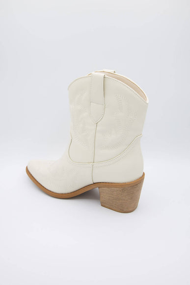 Pierre Dumas Wilder Cowboy Booties for Women in Cream