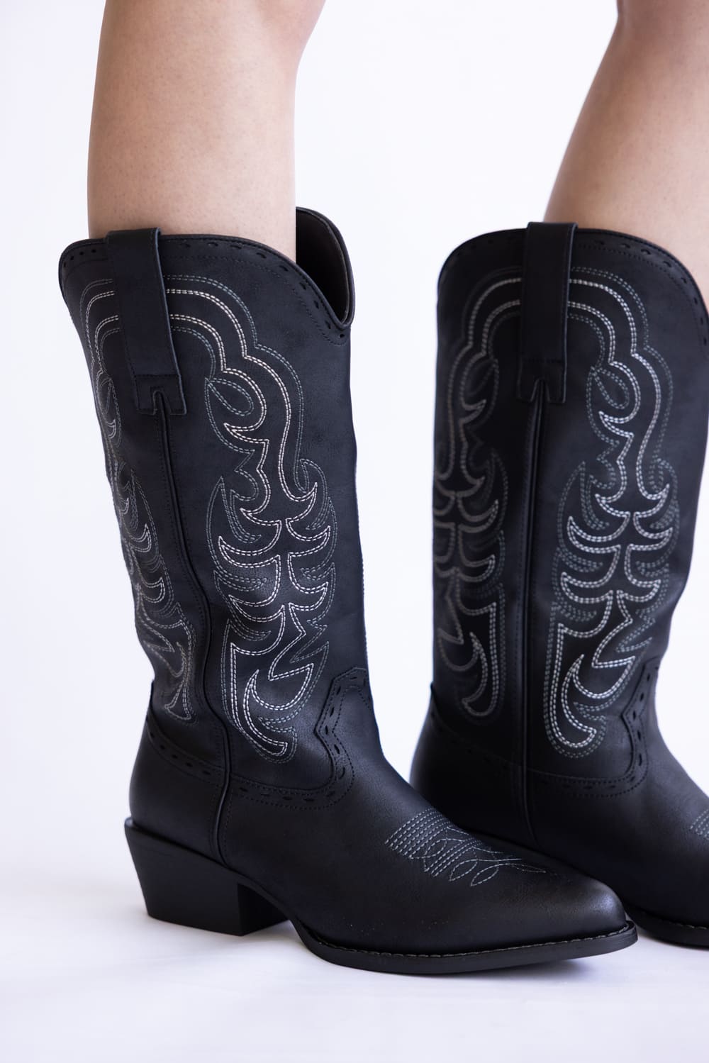 Pierre Dumas Dixie Western Tall Boots for Women in Black