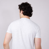 Basic Crewneck T-Shirt for Men in Speckled White