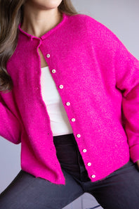 Things Between Piper Cardigan for Women in Fuchsia Pink