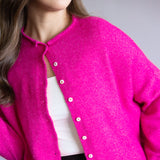 Things Between Piper Cardigan for Women in Fuchsia Pink