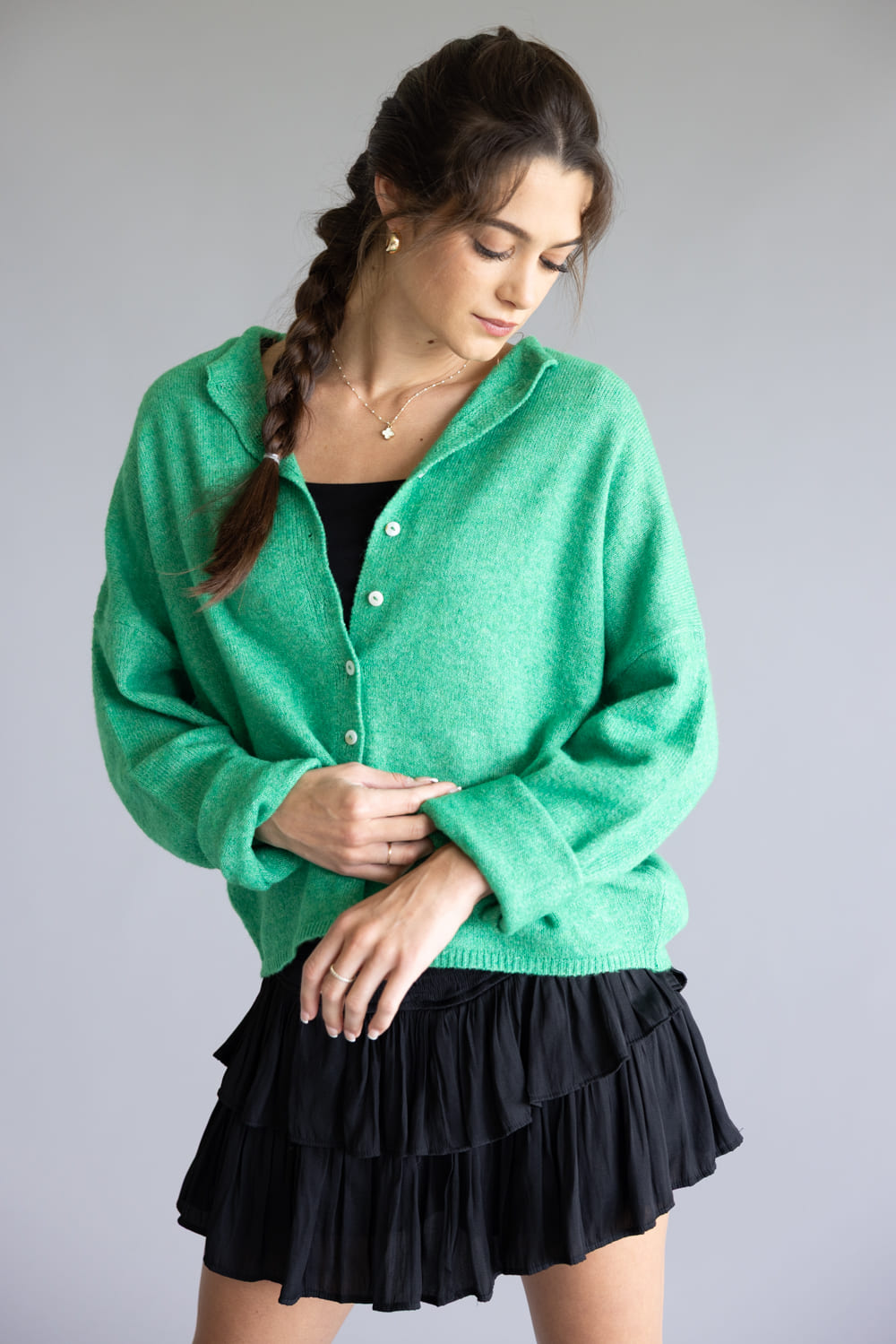 Things Between Piper Cardigan for Women in Kelly Green