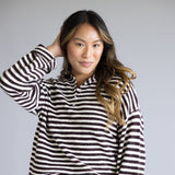 Piper Henley Shirt for Women in Dark Wine