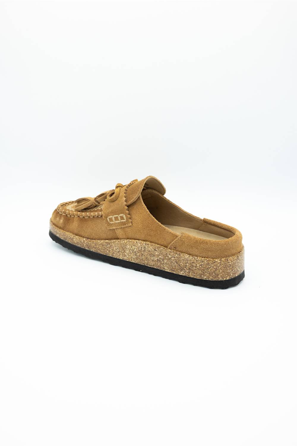 Project Cloud Calipso Suede Mules for Women in Honey Brown