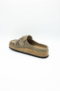 Project Cloud Calipso Suede Mules for Women in Mushroom
