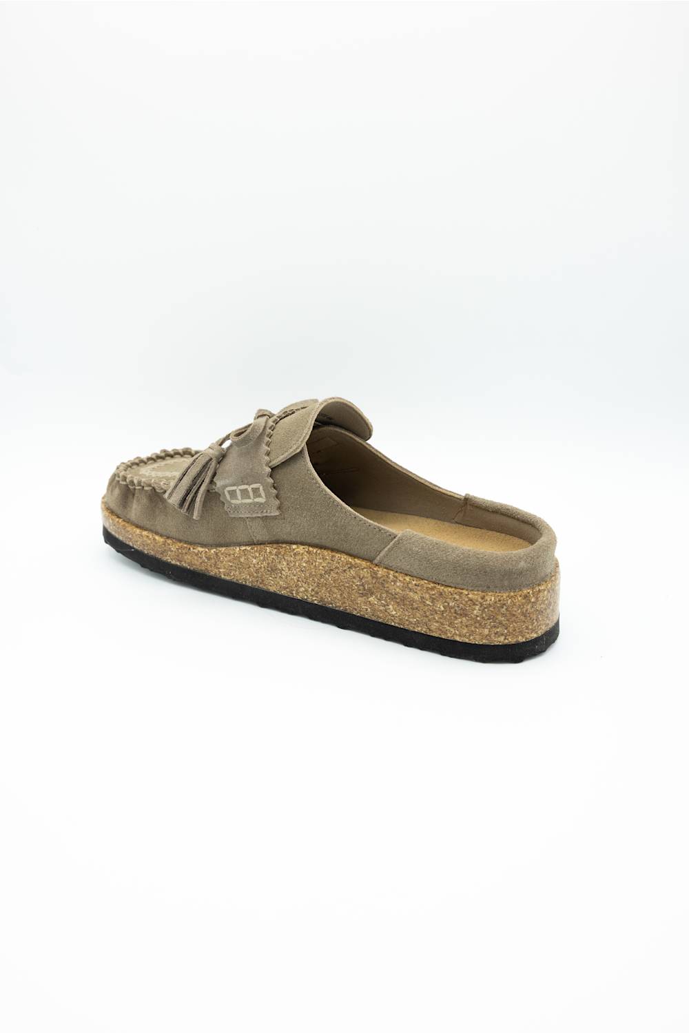 Project Cloud Calipso Suede Mules for Women in Mushroom