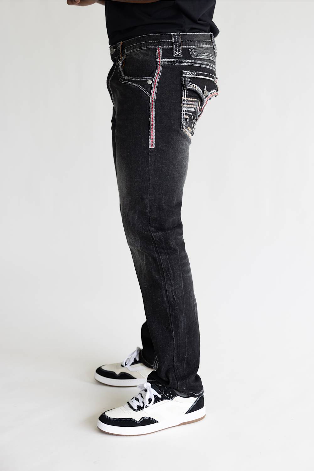 Pure Luck Rhythm Bootcut Jeans for Men in Black