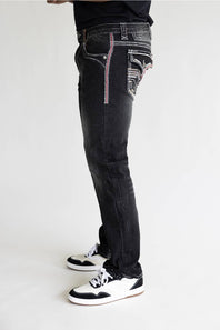 Pure Luck Rhythm Bootcut Jeans for Men in Black