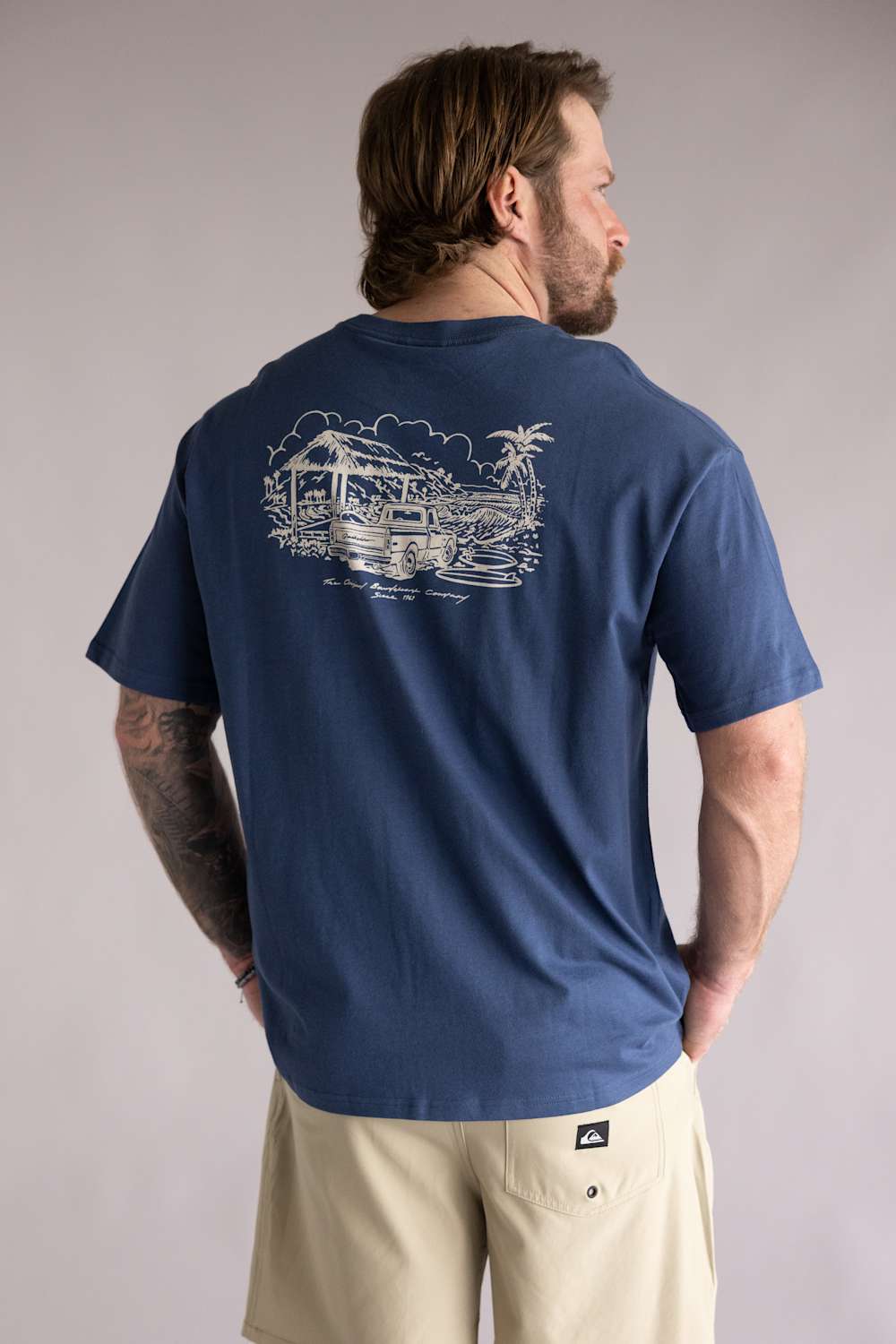 Quicksilver Get Out There T-Shirt for Men in Dark Denim