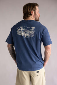 Quicksilver Get Out There T-Shirt for Men in Dark Denim
