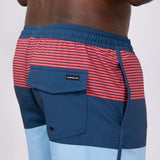 Quiksilver Surfsilk Tijuana Striped Volley 7” Shorts for Men in Navy