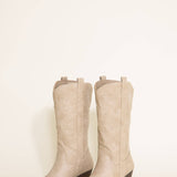 Qupid Shoes Zane Western Cowboy Boots for Women in Stone