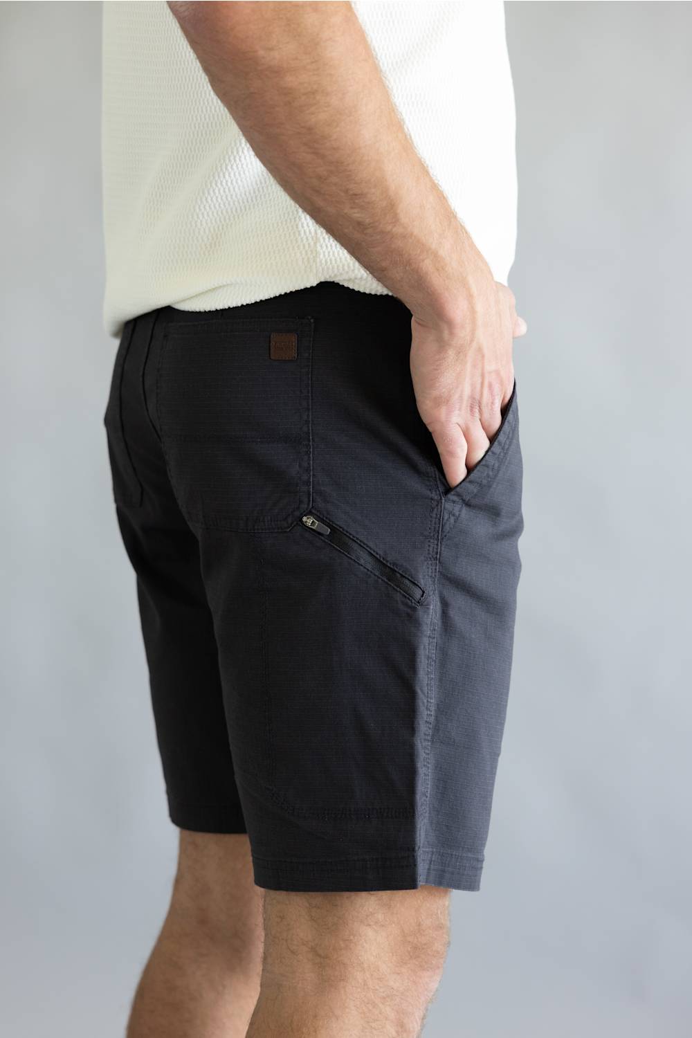 Weatherproof Vintage Ripstop Shorts for Men in Grey Shadow 