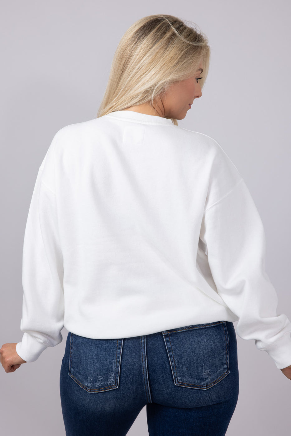 【 FREY 】ALWAYS SWEAT White LuxeFleece Crewneck Sweatshirt | Beyond Yoga